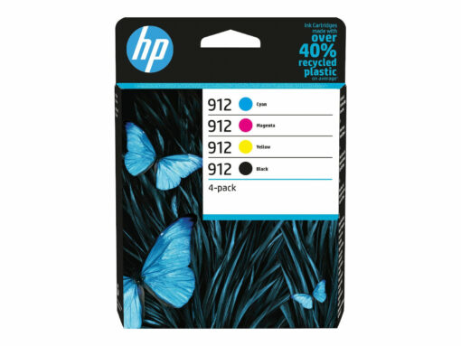 HP 912 Γνήσιο Πακέτο 4 Μελανιών Εκτυπωτή InkJet Κίτρινο / Κυανό / Ματζέντα / Μαύρο (6ZC74AE)
