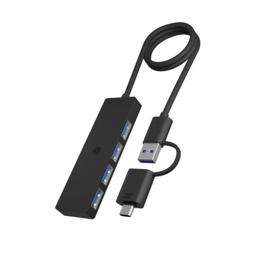 Icy Box USB 3.2 Hub με σύνδεση USB-A / USB-C
