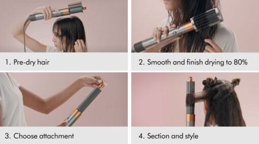 Dyson Ηλεκτρική Βούρτσα HS05 Airwrap Complete Long με Αέρα με Περιστρεφόμενη Κεφαλή για Ίσιωμα και Μπούκλες 1300W Strawberry Bronze/blush Pink - Image 2