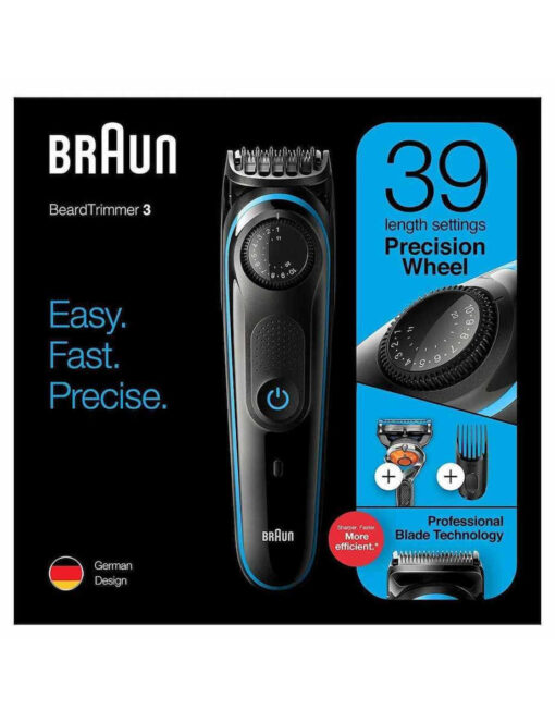 Braun Beard Trimmer 3 Σετ Κουρευτικής Μηχανής Black/Blue BT3240 - Image 6