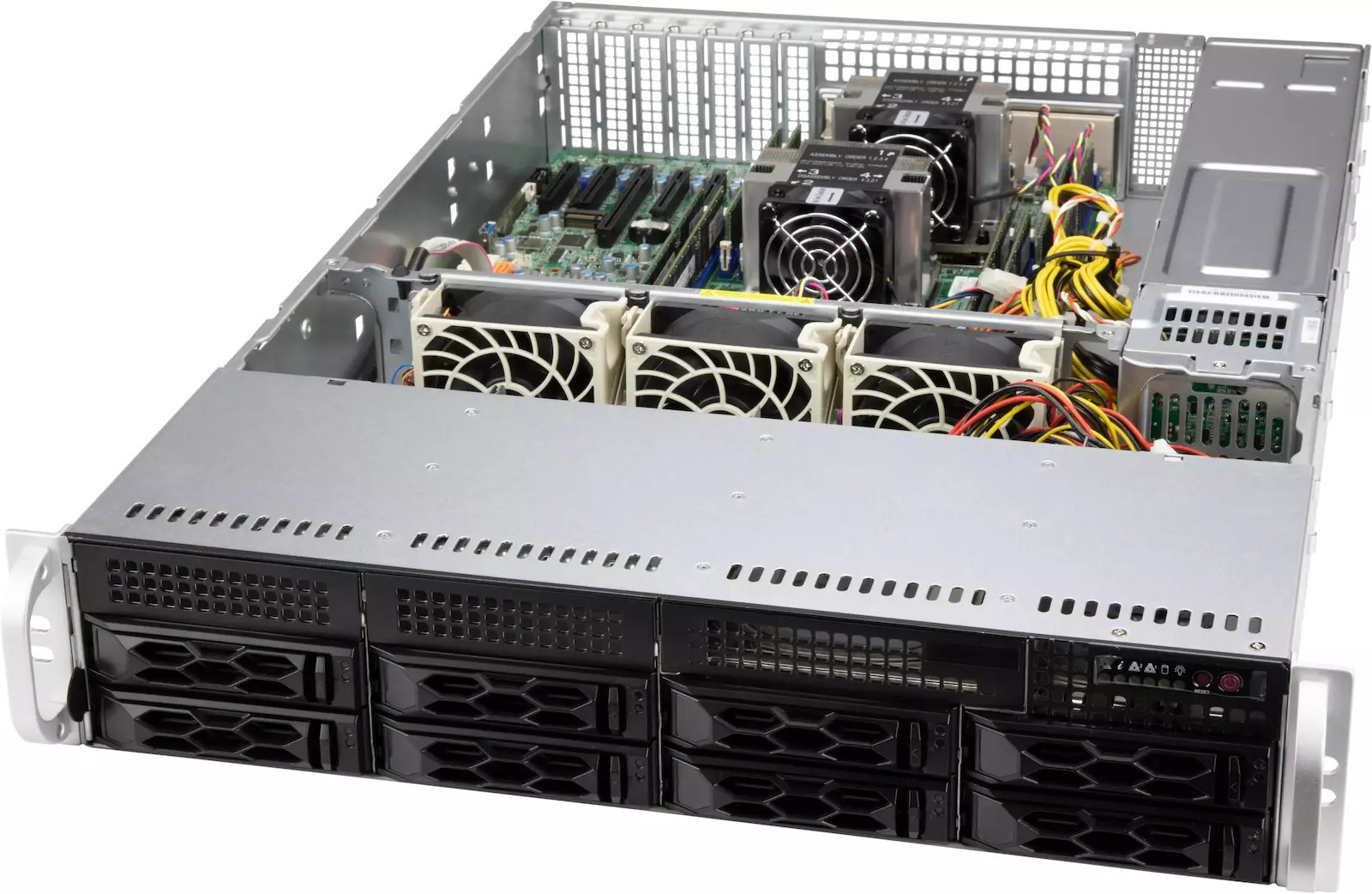 Supermicro 2u Chassis 8x 3 5" Hs Sas3/sata 2x650w 80plus Platinum