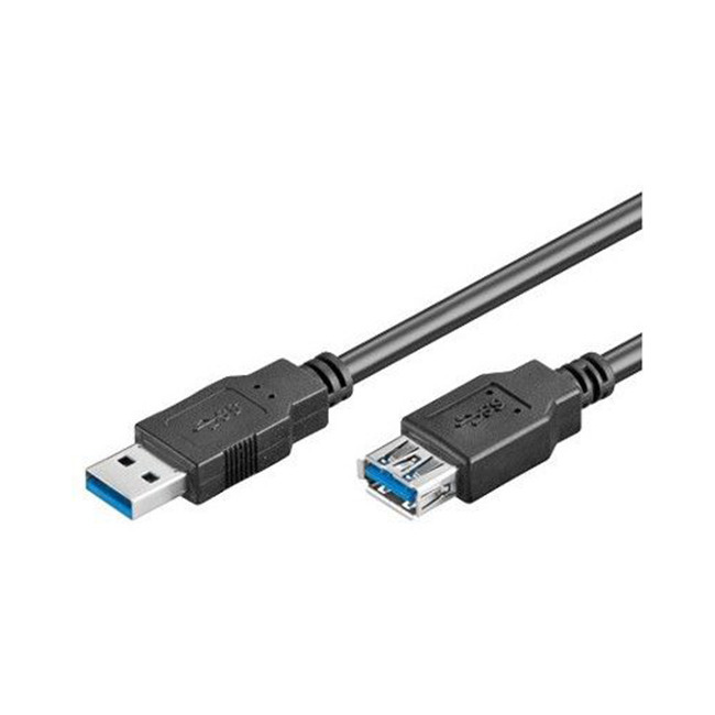 USB 3.0 Cable USB-A male - USB-B female Μαύρο 1.8m 77132