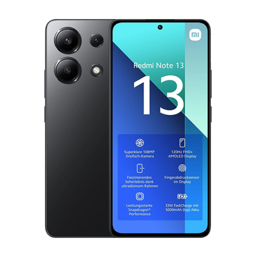 Xiaomi Redmi Note 13 4G Dual SIM (8GB/256GB) Midnight Black