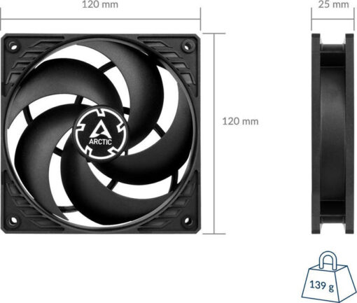 Arctic P12 PWM Case Fan 120mm Black - Image 6