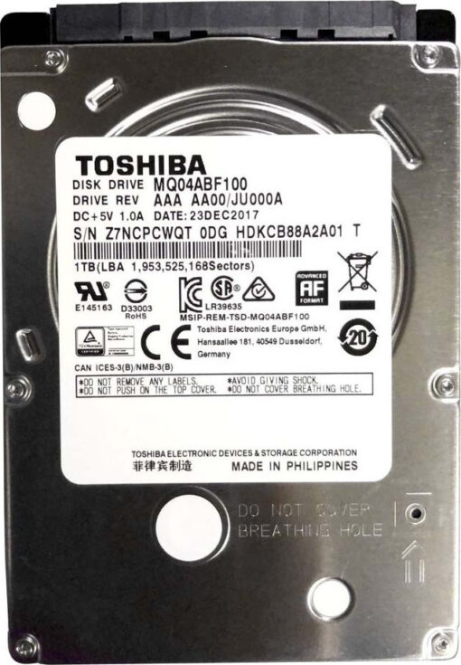 Toshiba MQ04 1TB 2.5" 5400rpm MQ04ABF100 - Image 5