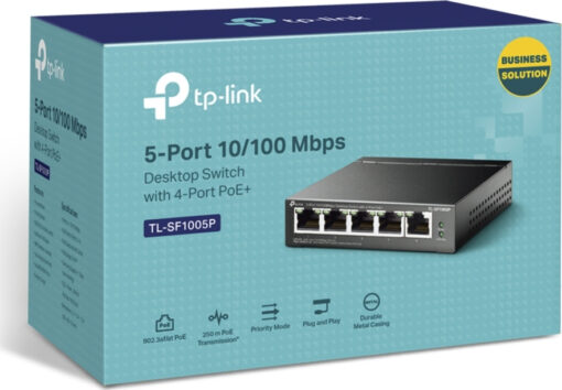 TP-LINK TL-SF1005P v1 Unmanaged L2 PoE - Image 6