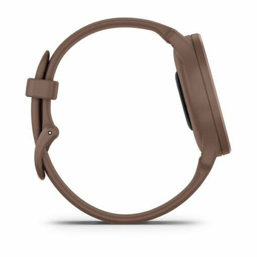 Garmin Vivomove Sport 40mm Cocoa Case and Silicone Band with Peach Gold Accents - Image 4