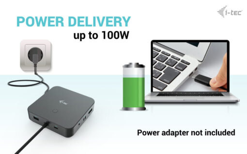 i-tec USB-C Docking Station με HDMI/DisplayPort 4K PD Ethernet (C31TRIPLE4KDOCKPDPRO) - Image 3