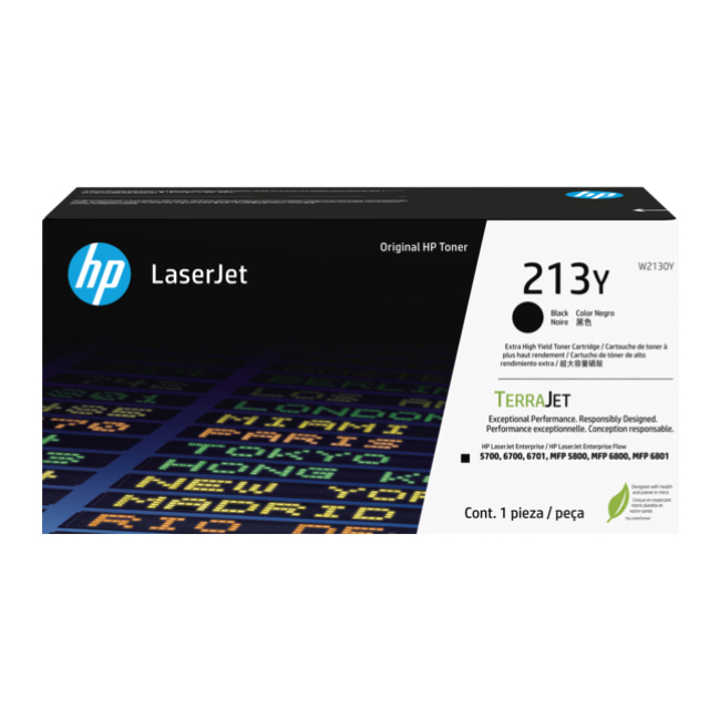 HP 213Y Γνήσιο Toner Laser Εκτυπωτή Κίτρινο Extra High Yield 18000 Σελίδων (W2130Y)