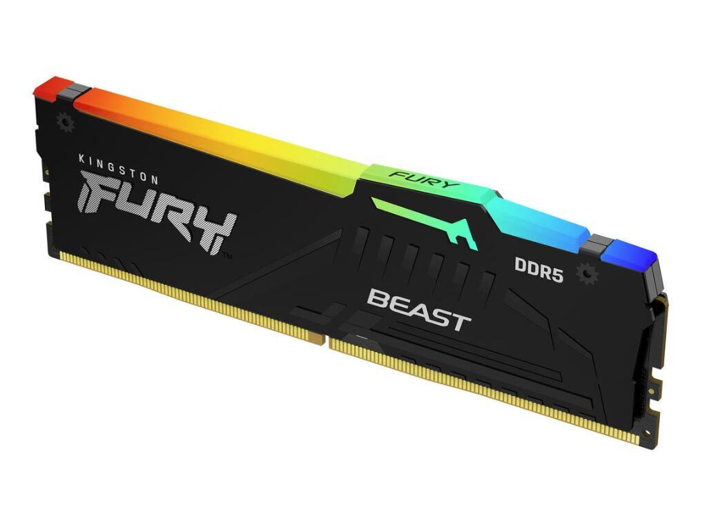 Kingston Fury Beast RGB DDR5 με Module 1x32GB και Ταχύτητα 6000 για Desktop KF560C30BBEA-32