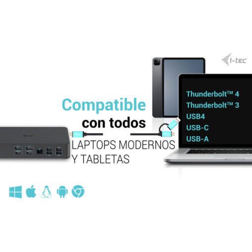i-tec USB-C Docking Station με HDMI/DisplayPort 4K PD Ethernet (CADUAL4KDOCKPD2) - Image 5