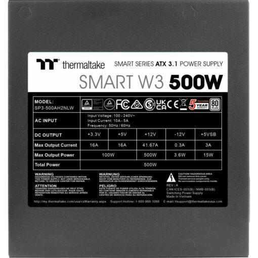 Thermaltake Smart W3 500W Full Wired 80 Plus Standard - Image 4