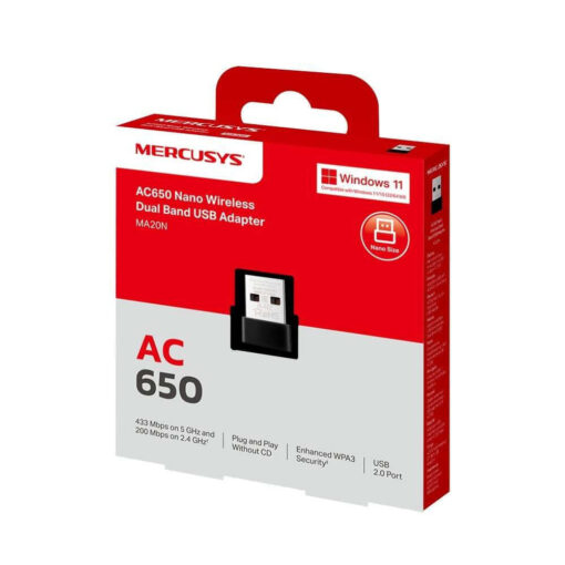 Mercusys Nano v1 Ασύρματος USB Αντάπτορας Δικτύου 650Mbps - Image 2