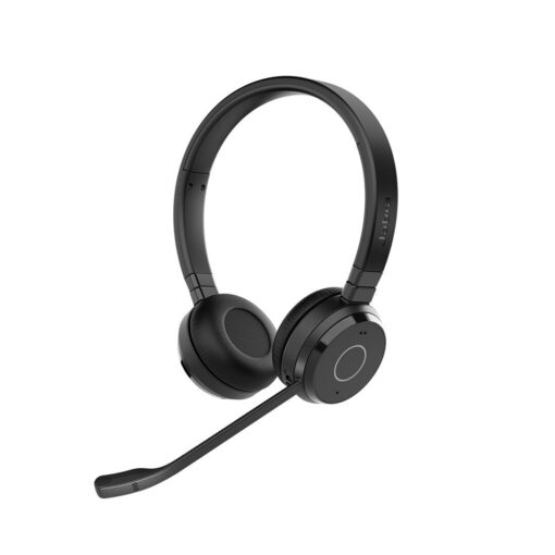 Jabra Evolve 65 TE UC Stereo Ασύρματα On Ear Multimedia Ακουστικά με μικρόφωνο και σύνδεση Bluetooth / USB-A