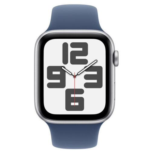 Apple Watch SE 2024 40mm Silver με Denim Sport Band (S/M)