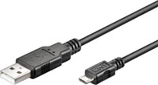 Regular USB 2.0 to micro USB Cable Μαύρο 1m (GM-700556) 1τμχ
