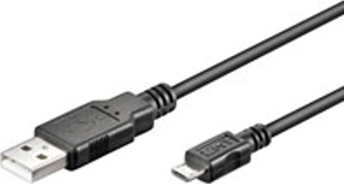Regular USB 2.0 to micro USB Cable Μαύρο 1m (GM-700556) 1τμχ