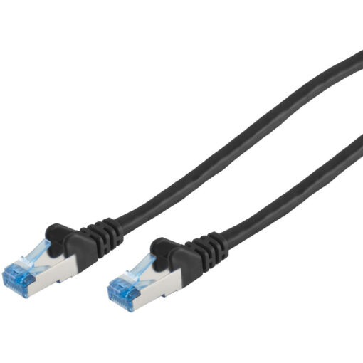 S/FTP Cat.6a Καλώδιο Δικτύου Ethernet 0.5m Μαύρο 1τμχ