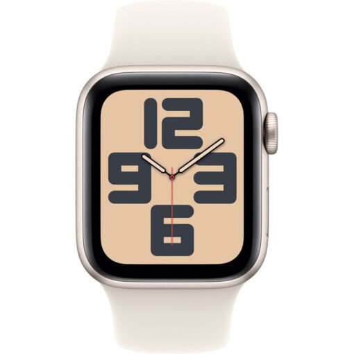 Apple Watch SE 2024 Cellular 40mm Starlight με Starlight Sport Band (M/L) - Image 2