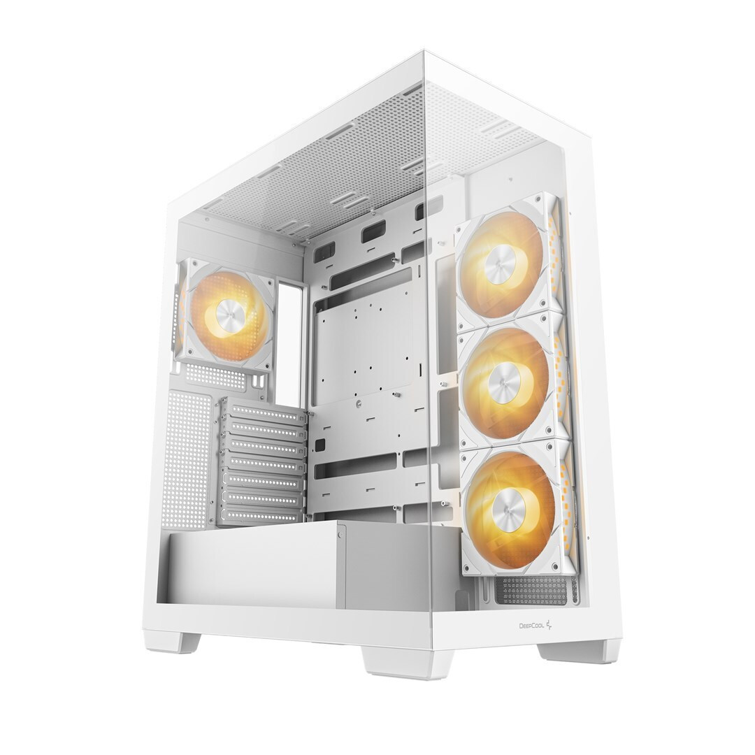Deepcool CG580 4F Gaming Midi Tower Κουτί Υπολογιστή με Πλαϊνό Παράθυρο και ARGB Φωτισμό Λευκό
