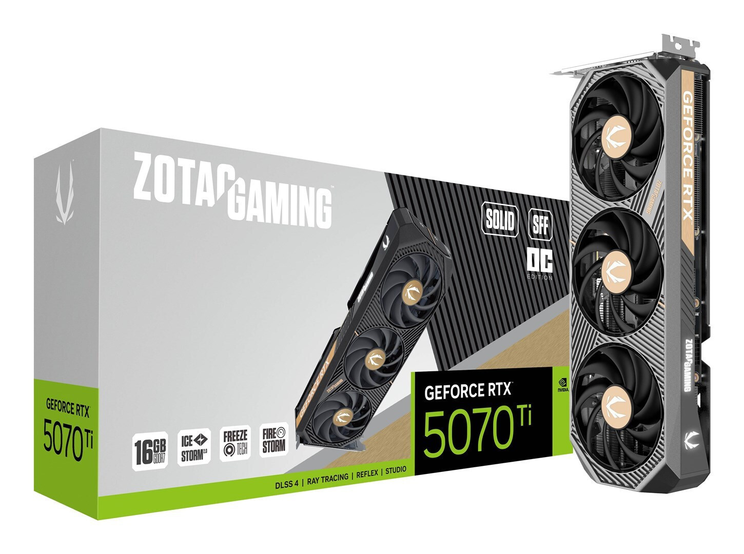 Zotac GeForce RTX 5070 Ti 16GB GDDR7 Κάρτα Γραφικών ZT-B50710J3-10P