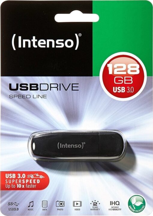 Intenso Speed Line 128GB USB 3.0 Μαύρο - Image 2