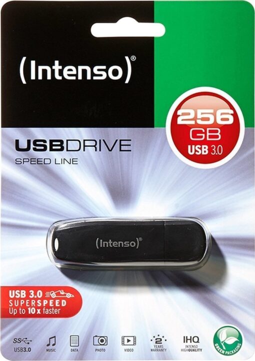 Intenso Speed Line 256GB USB 3.0 Μαύρο - Image 2
