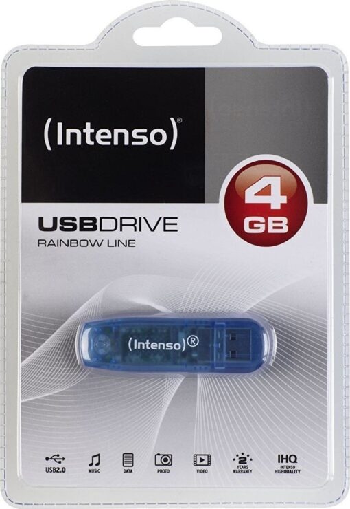 Intenso Rainbow Line 4GB USB 2.0 Μπλε - Image 4