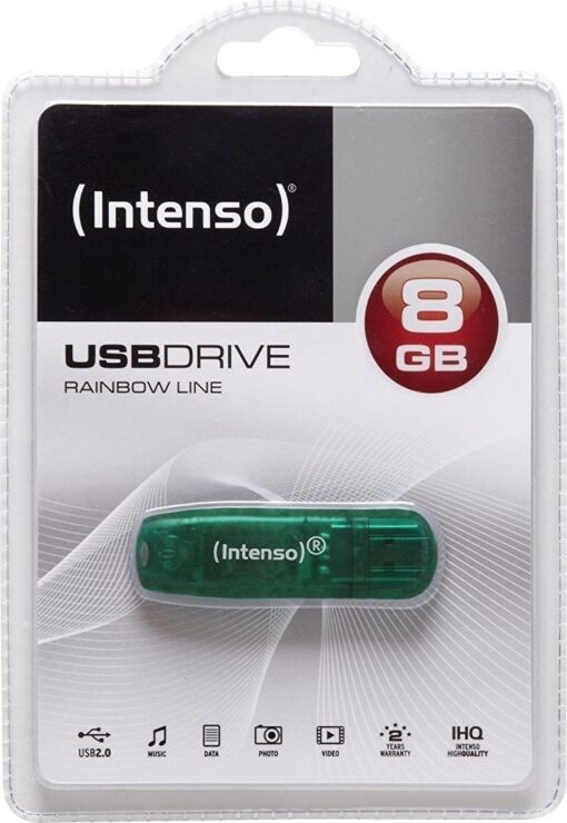 Intenso Rainbow Line 8GB USB 2.0 Πράσινο - Image 2