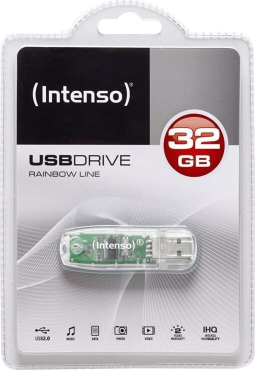 Intenso Rainbow Line 32GB USB 2.0 Γκρι - Image 2