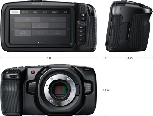 Blackmagic Design Βιντεοκάμερα Pocket Cinema 4K 4K DCI @ 60fps Αισθητήρας CMOS Αποθήκευση σε Κάρτα Μνήμης με Οθόνη Αφής 5" και HDMI - Image 3