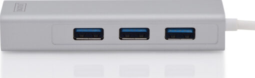 Digitus USB 3.0 Hub 3 Θυρών με σύνδεση USB-C / Ethernet Ασημί - Image 3