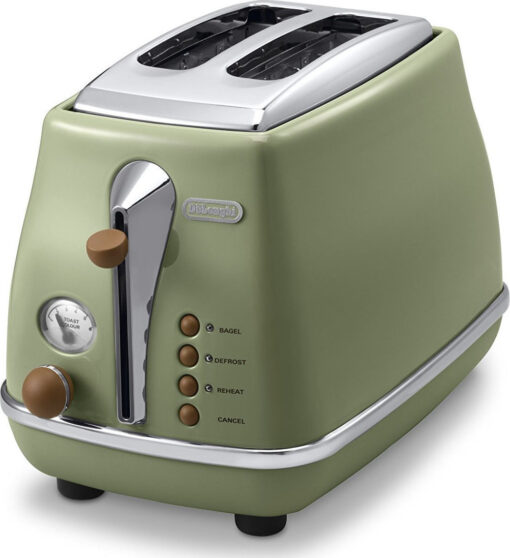 De'Longhi CTOV 2103.GR Φρυγανιέρα 2 Θέσεων 900W Πράσινη