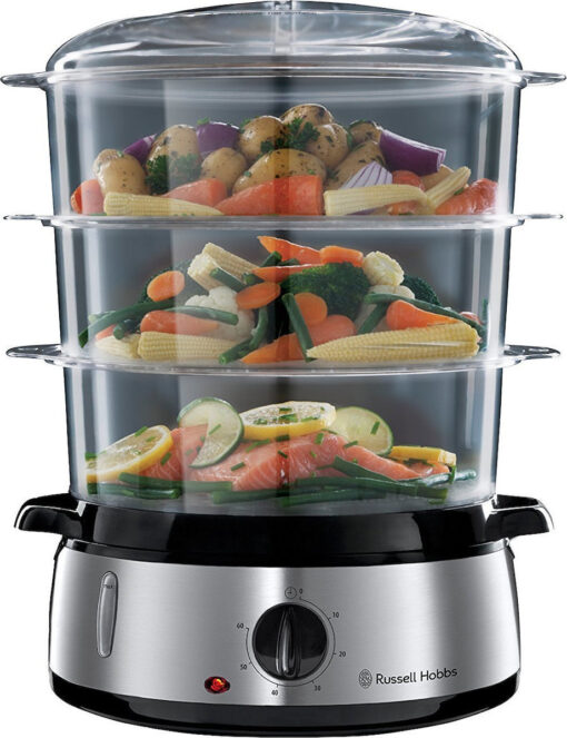 Russell Hobbs RH -56 Ατμομάγειρας με 3 Επίπεδα Μαγειρέματος 9lt - Image 2