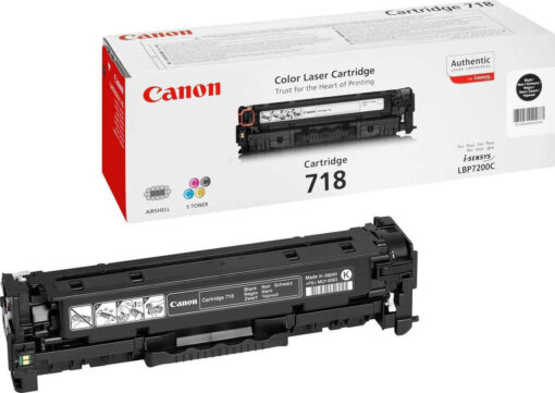 Canon 718 Γνήσιο Toner Laser Εκτυπωτή Μαύρο 3400 Σελίδων (2662B002)