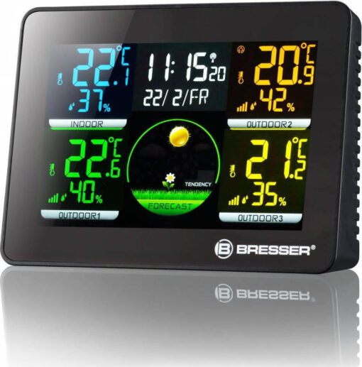 Bresser Quadro NLX 7000023 Μετεωρολογικός Σταθμός Ψηφιακός Επιτραπέζιος Μαύρος - Image 2