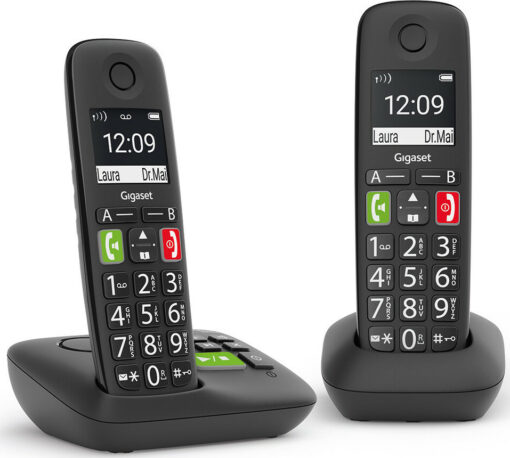 Gigaset E290A Duo με Ελληνικό Μενού Μαύρο