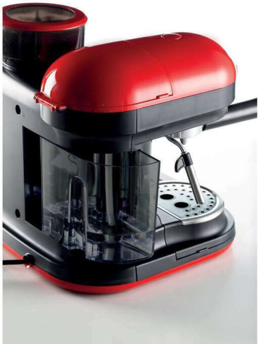 Ariete Moderna 1318/00 Ημιαυτόματη με Μύλο Άλεσης Κόκκινη - Image 5