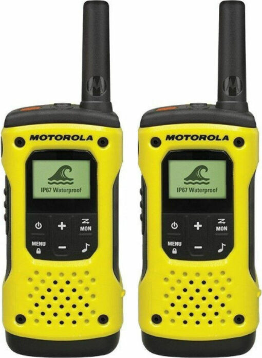 Motorola Talkabout T92 H2O Ασύρματος Πομποδέκτης PMR 0.5W με Μονόχρωμη Οθόνη Σετ 2τμχ Σε Κίτρινο Χρώμα