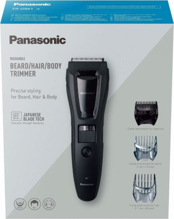 Panasonic Κουρευτική Μηχανή Μαύρη ER-GB61-K503 - Image 2