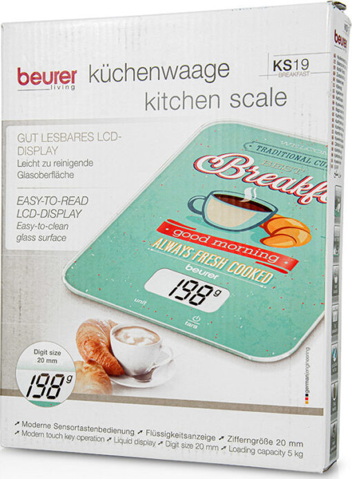 Beurer KS 19 Ψηφιακή Ζυγαριά Κουζίνας 1gr/5kg Breakfast - Image 3
