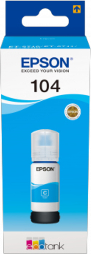 Epson 104 Γνήσιο Μελάνι Εκτυπωτή InkJet Κυανό (C13T00P240) - Image 2