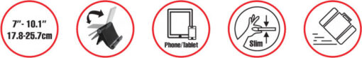 Reflecta Tabula Travel T Βάση Tablet Γραφείου έως 10.1" σε Μαύρο χρώμα - Image 4