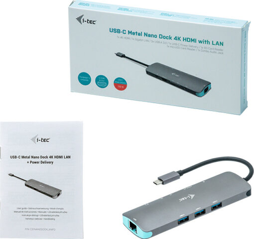 i-tec USB-C Docking Station με HDMI 4K PD Ethernet (C31NANODOCKLANPD) - Image 3