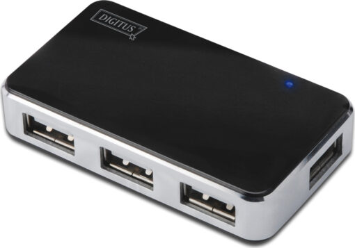 Digitus USB 2.0 Hub 4 Θυρών με σύνδεση USB-A και Εξωτερική Παροχή Ρεύματος