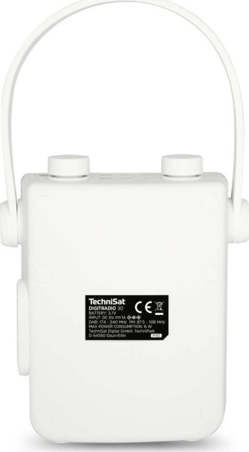 Technisat DigitRadio 30 Φορητό Ραδιόφωνο Επαναφορτιζόμενο DAB με Bluetooth Λευκό - Image 4