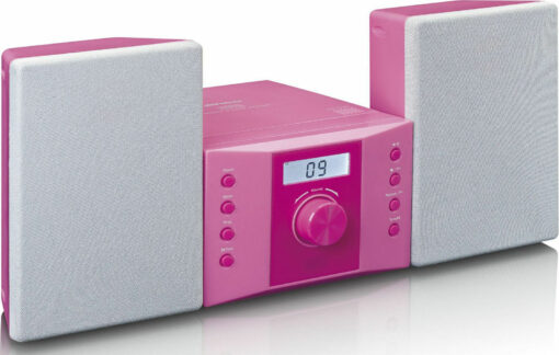Lenco Ηχοσύστημα 2.0 MC-013 MC-013P 4W με CD Player και WiFi Ροζ - Image 2