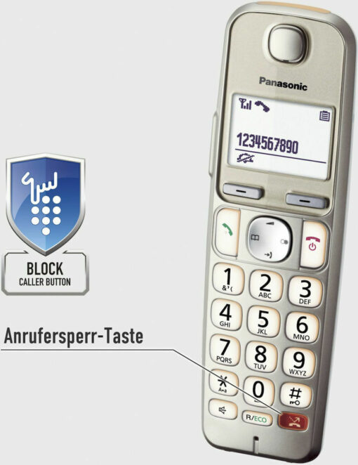 Panasonic KX-TGE250 Champagne - Image 5