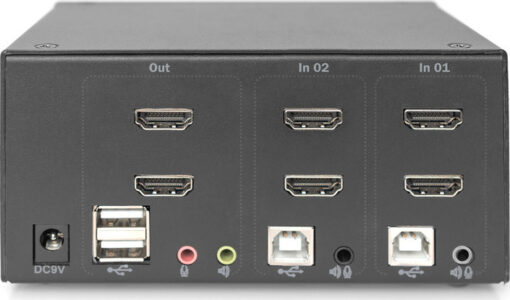 Digitus KVM Switch 2 Port Dual Display 4K HDMI - Image 2