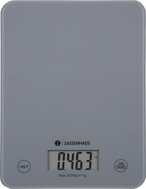 Zassenhaus Balance Ψηφιακή Ζυγαριά Κουζίνας 1gr/5kg Cool Grey